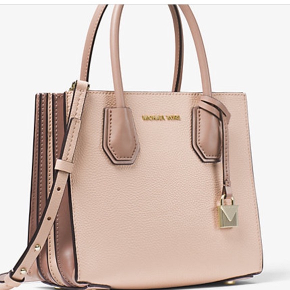 Michael Kors Handbags - Michael Kors Pink Medium Mercer Crossbody Tote NWOT